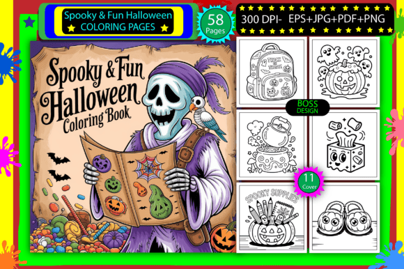 Download Spooky &amp; Fun Halloween Coloring Pages - Premium Resources
