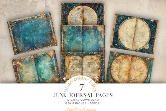 Download Celestial Map Junk Journal Pages - Celestial Collection