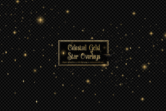 Download Celestial Gold Star Overlays - Celestial Collection