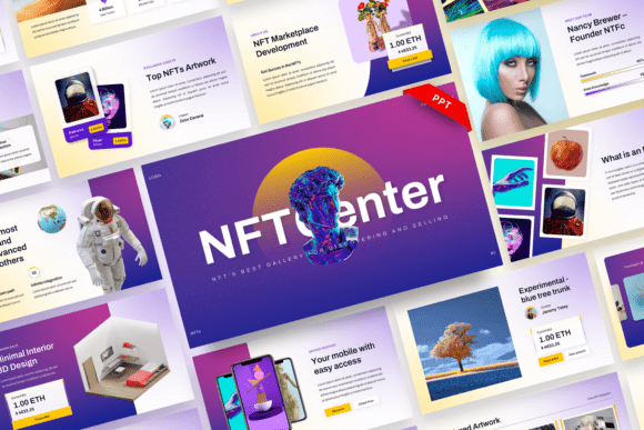 Download NFT Creative Digital Assets PowerPoint - Digital assets Collection
