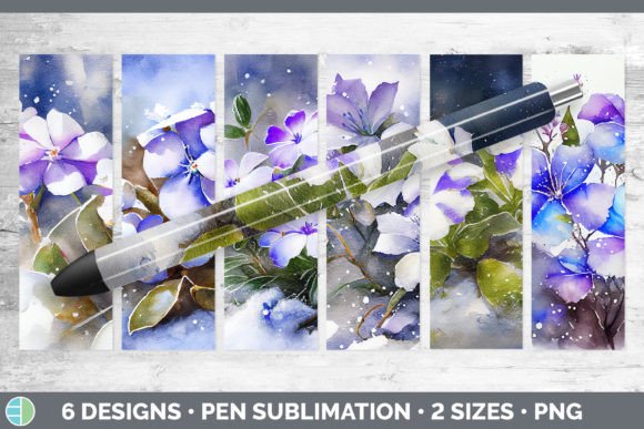 Download Snowy Periwinkle Pen Wraps | Epoxy Subli - Periwinkle Collection